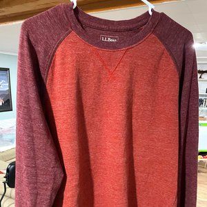 L.L. Bean Men's Double-Knit Crewneck, Slightly Fitted Long-Sleeve, L